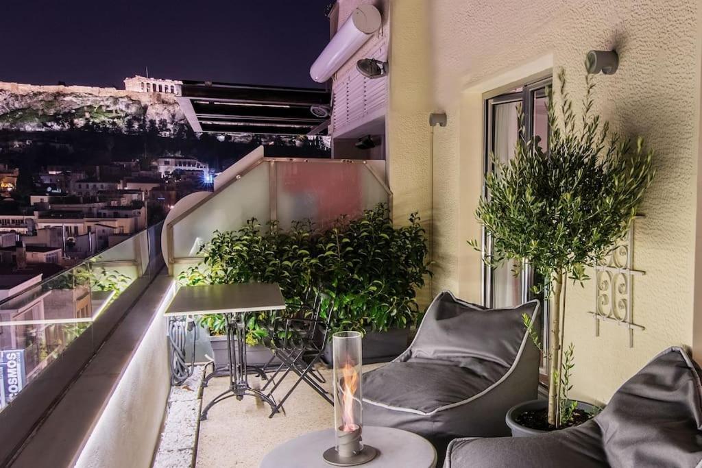 شقة Heated Plunge Pool & Firepit Acropolis Penthouse أثينا المظهر الخارجي الصورة